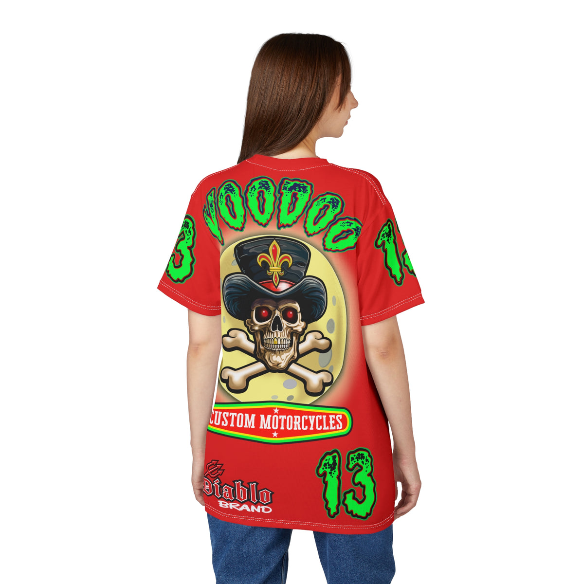 Voodoo Motorcycles HiViz Badass Super Tee, Unique Graphic Tee, Custom HiViZ Apparel