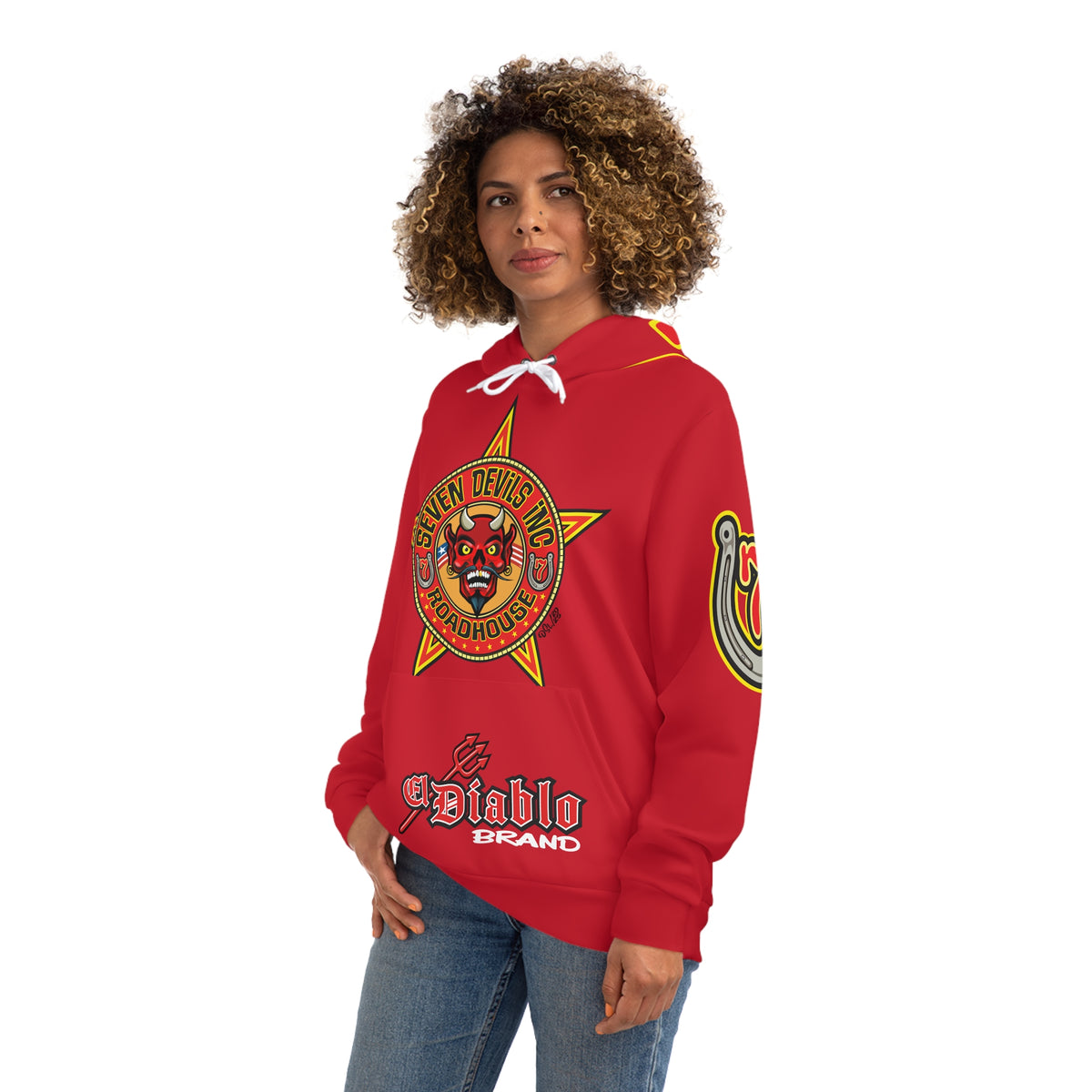 HoodZ Seven Devils Roadhouse Retro Devil Logo Pullover Hoodie