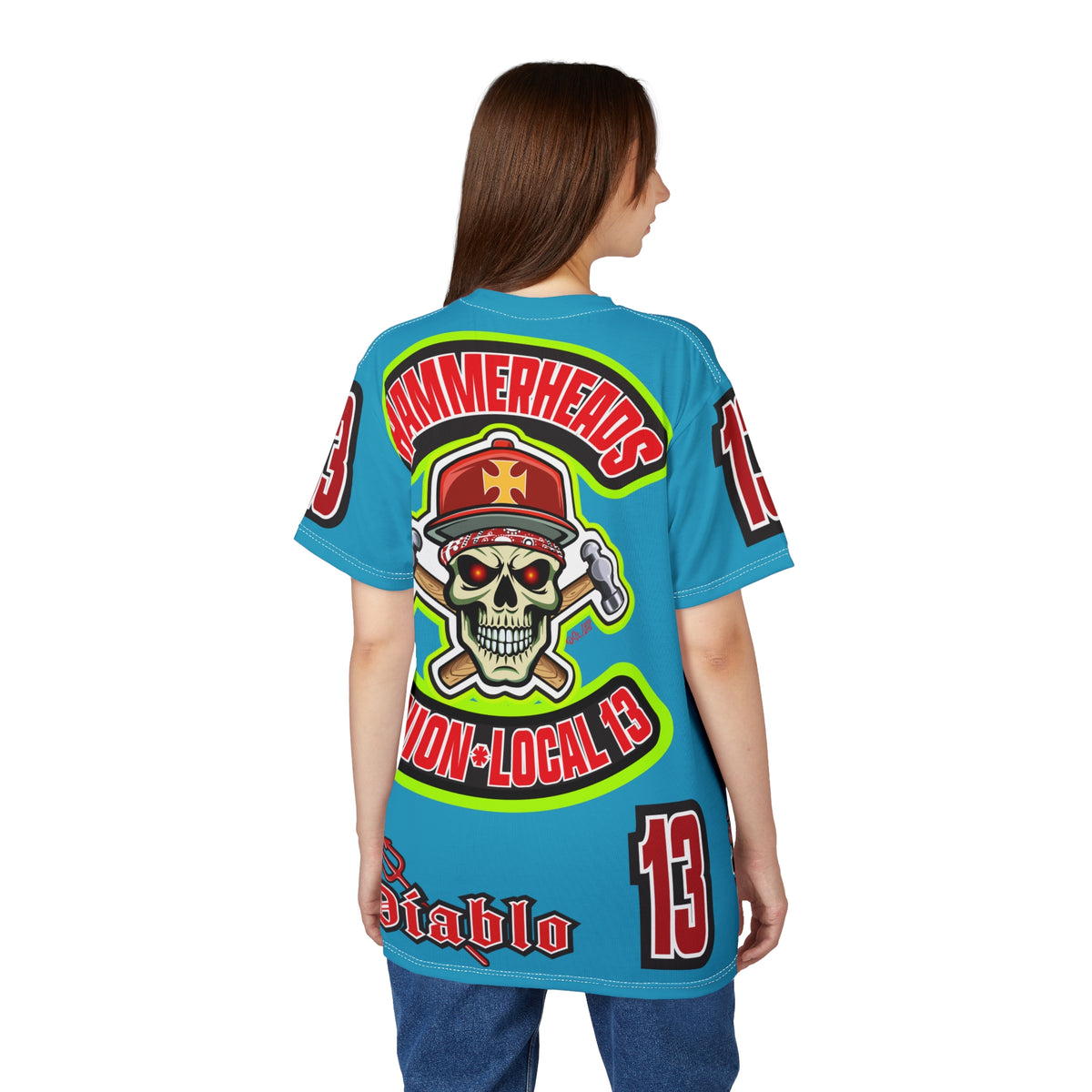 Hammerheads Union Local 13 HiViz Super Tee - Rough Tough Bad Attitude Motorcycle Riding Tee