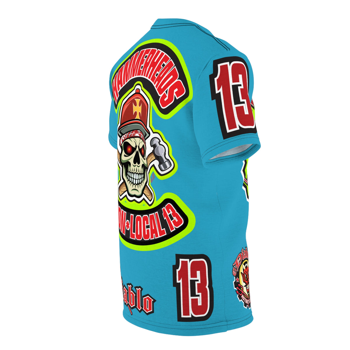 Hammerheads Union Local 13 HiViz Super Tee - Rough Tough Bad Attitude Motorcycle Riding Tee