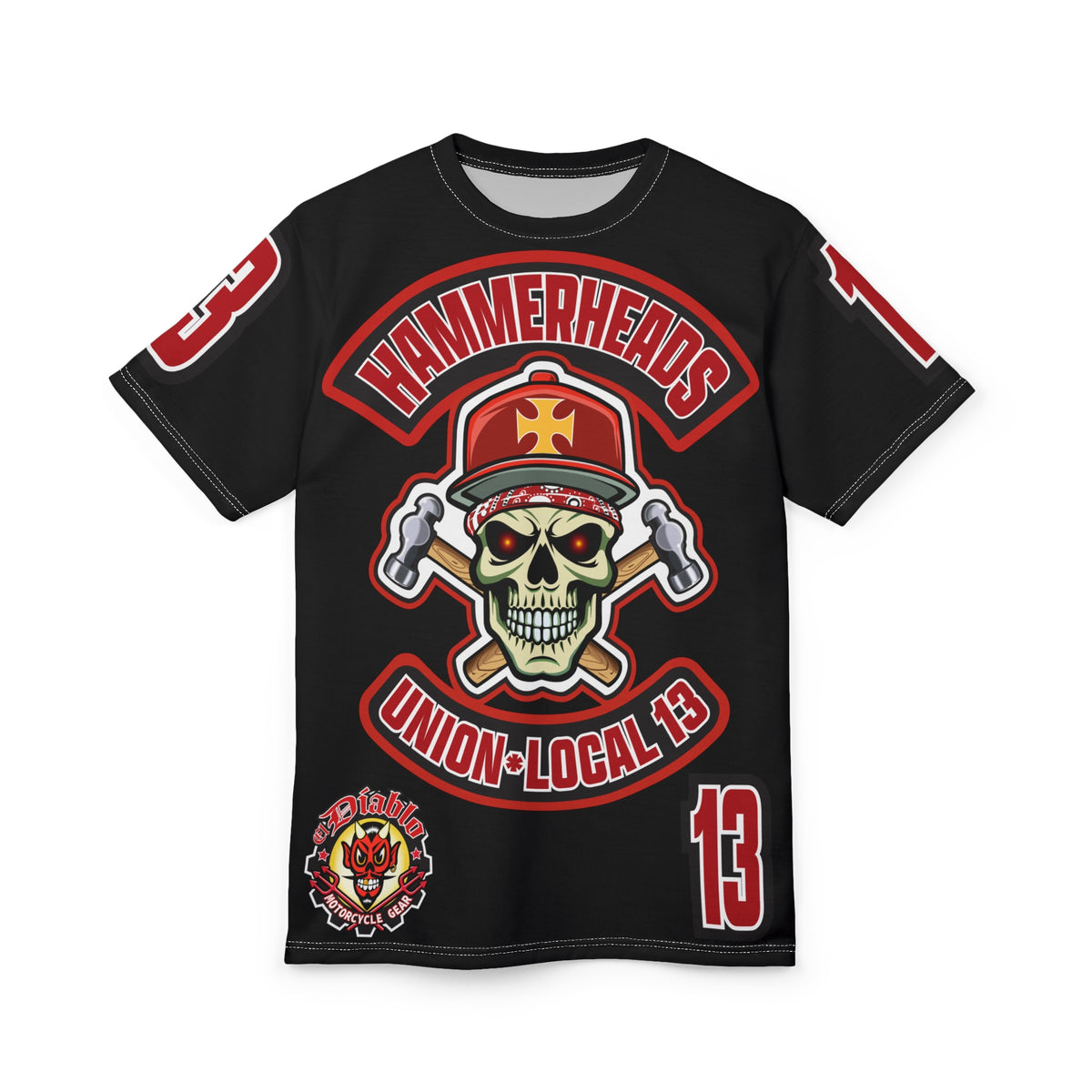 Hammerheads Union Local 13 Super Tee - Rough Tough Bad Attitude Motorcycle Riding Tee