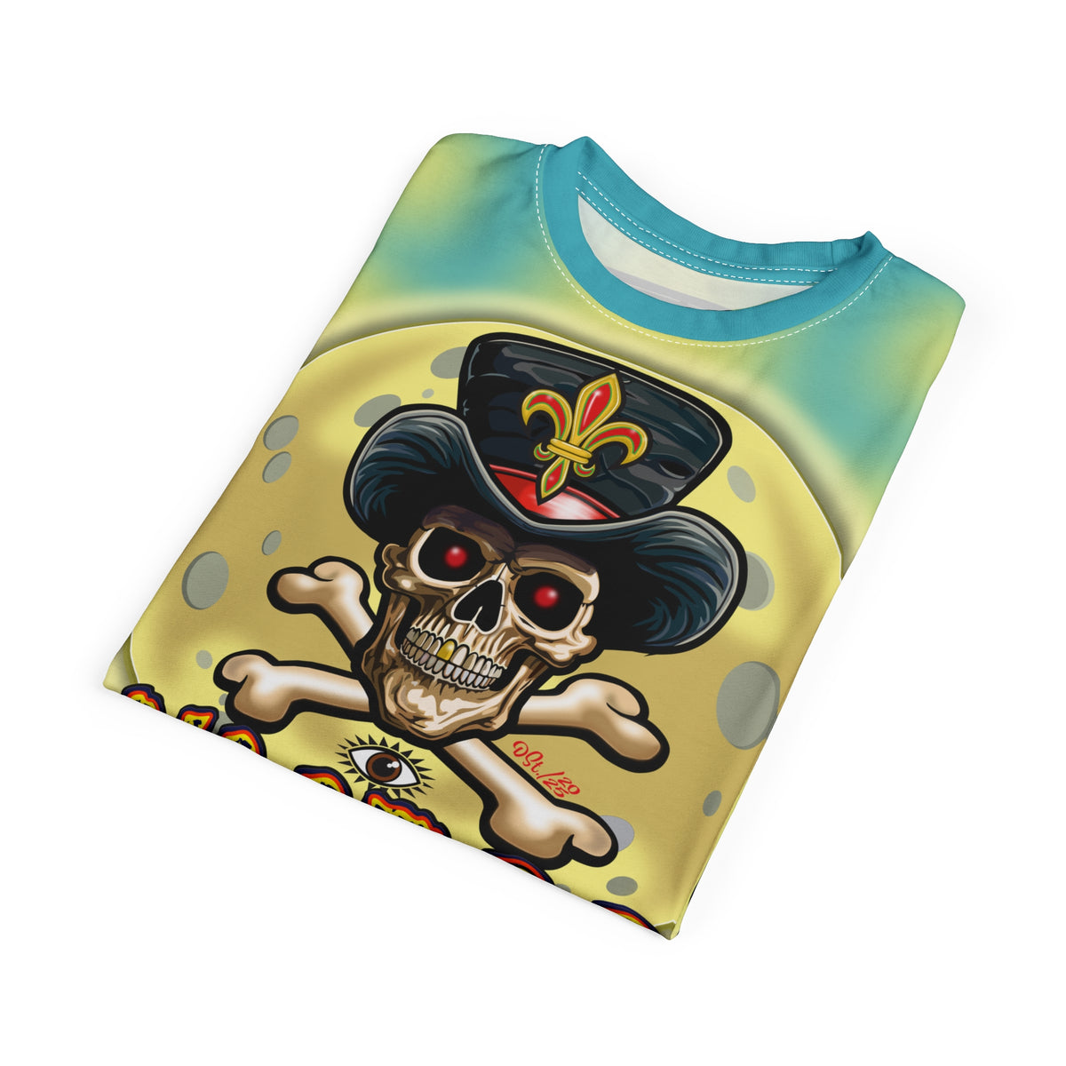 Voodoo Custom Motorcycles HIVIZ TYE DYE BLAST SUPER RIDING TEE - Look Cool, Ride Cool jn our Finest Biker Riding Tee