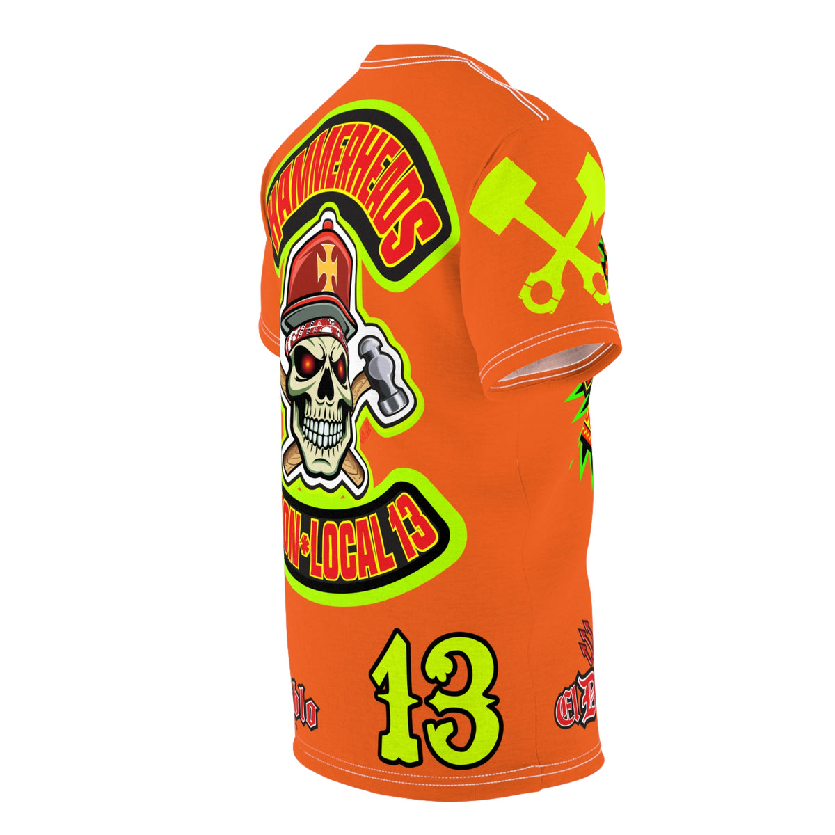 Hammerheads Union Local 13 -  SoCal 619 Special Edition - Custom HiViz Motorcycle Riding Tee Shirt _ Super Comfort and Fit