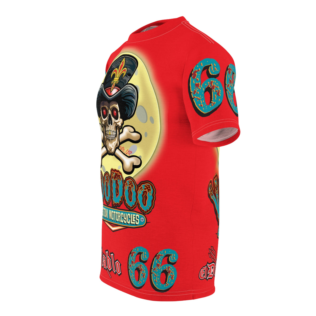 Voodoo Custom Motorcycles  Unisex HiViz Tee, Edgy Graphic Shirt, Motorcycle Apparel, Skull T-Shirt, Perfect for Bikers