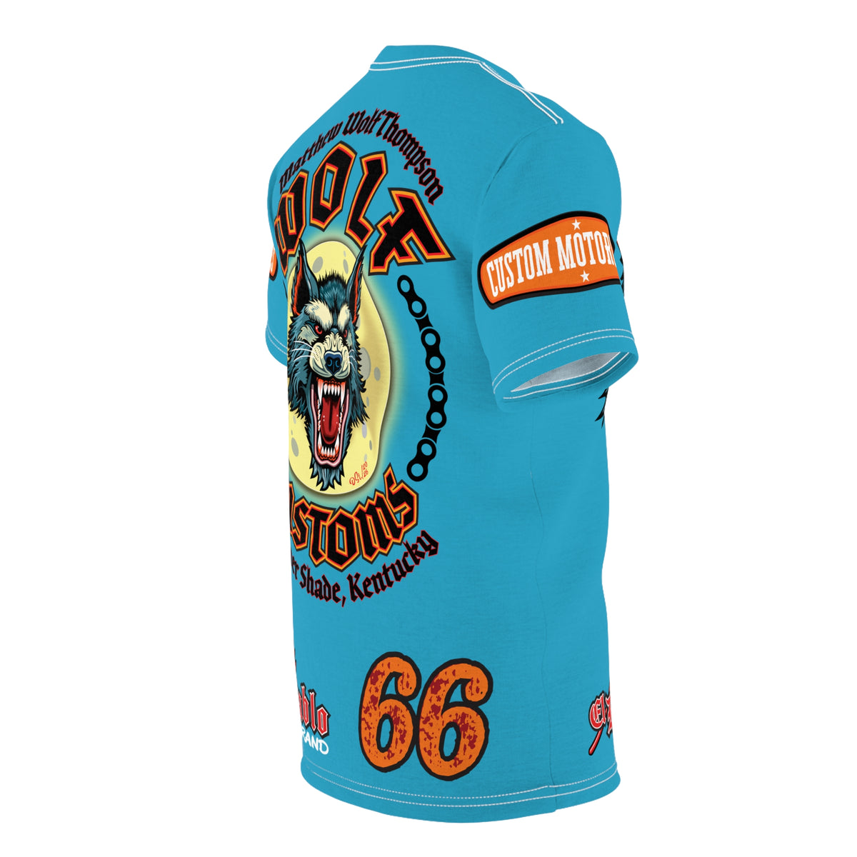 MWT Wolf Custom Motorcycles Super Tee — Viciously Cool High Performance Motorcycle Riding Shirt