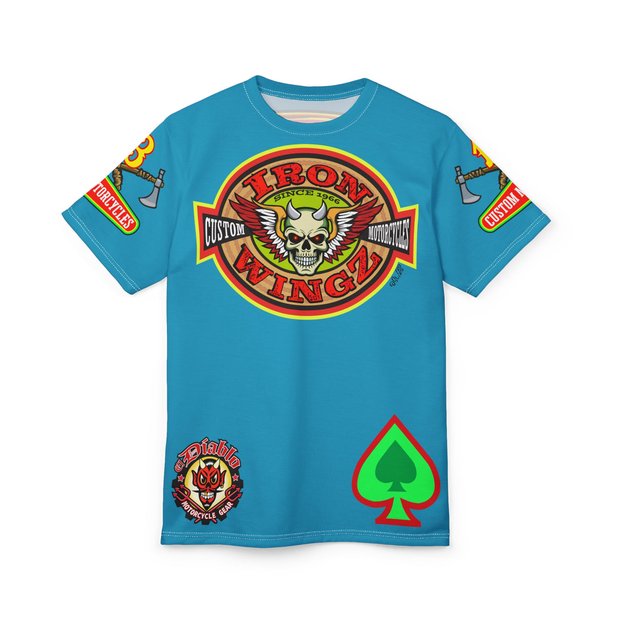 Iron WingZ Customs HiViz High Performance Motorcycle Riding Super Tee