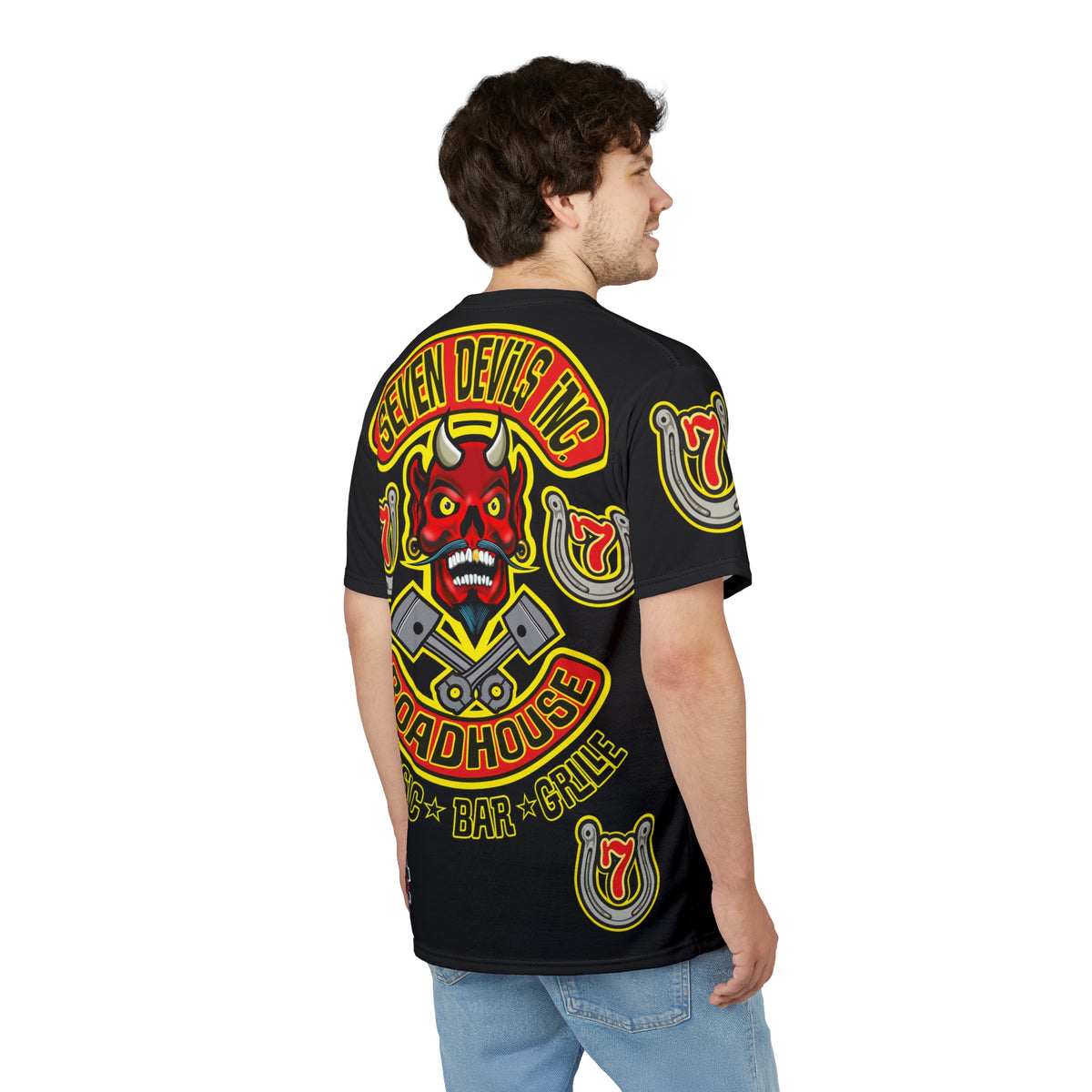 Seven Devils Inc. Roadhouse Graphic Tee - Motorcycle Custom Riding Super Tee - This is THE Super Tee you want to wear !!!!