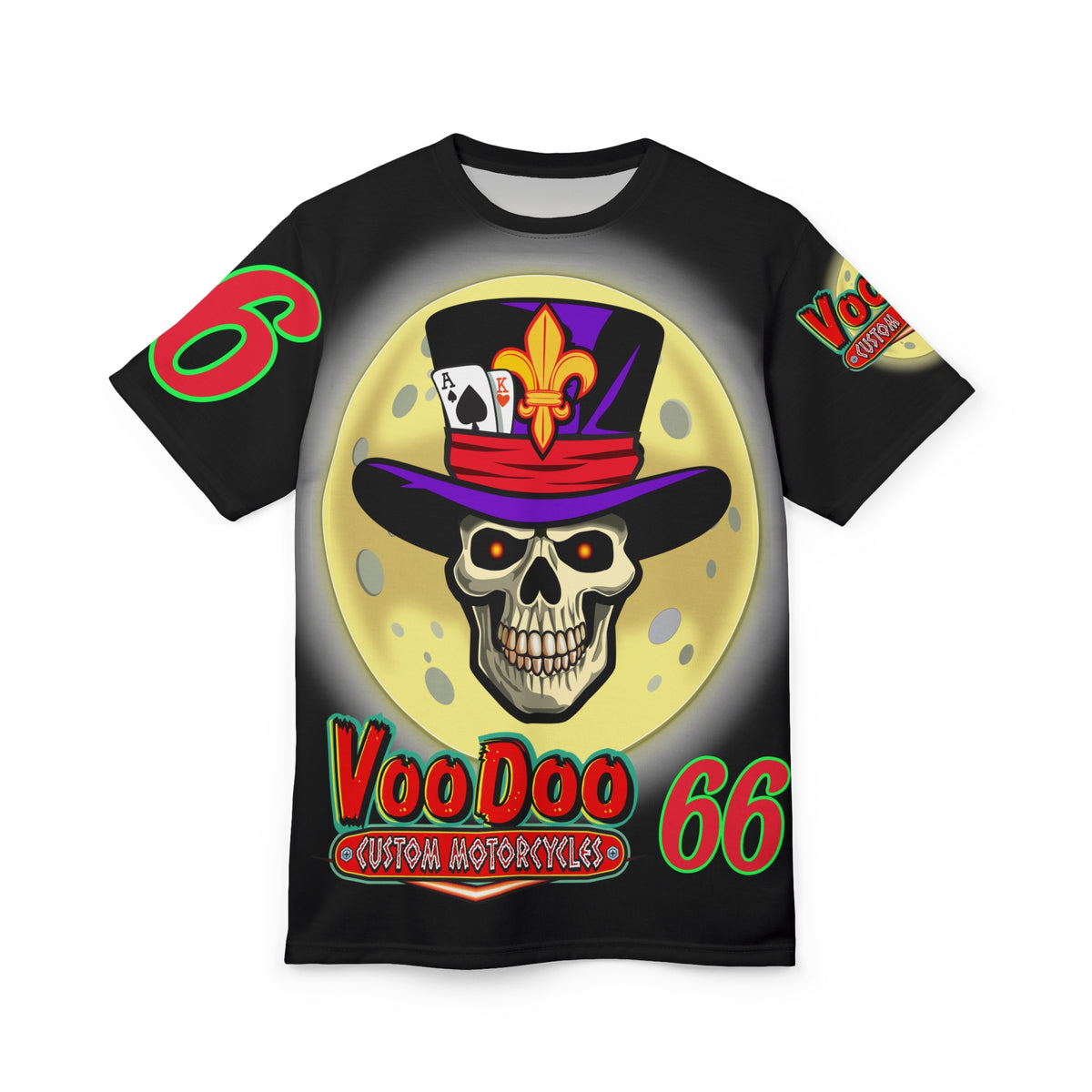 Voodoo Skull Unisex Tee - Custom Motorcycles Graphic T-Shirt