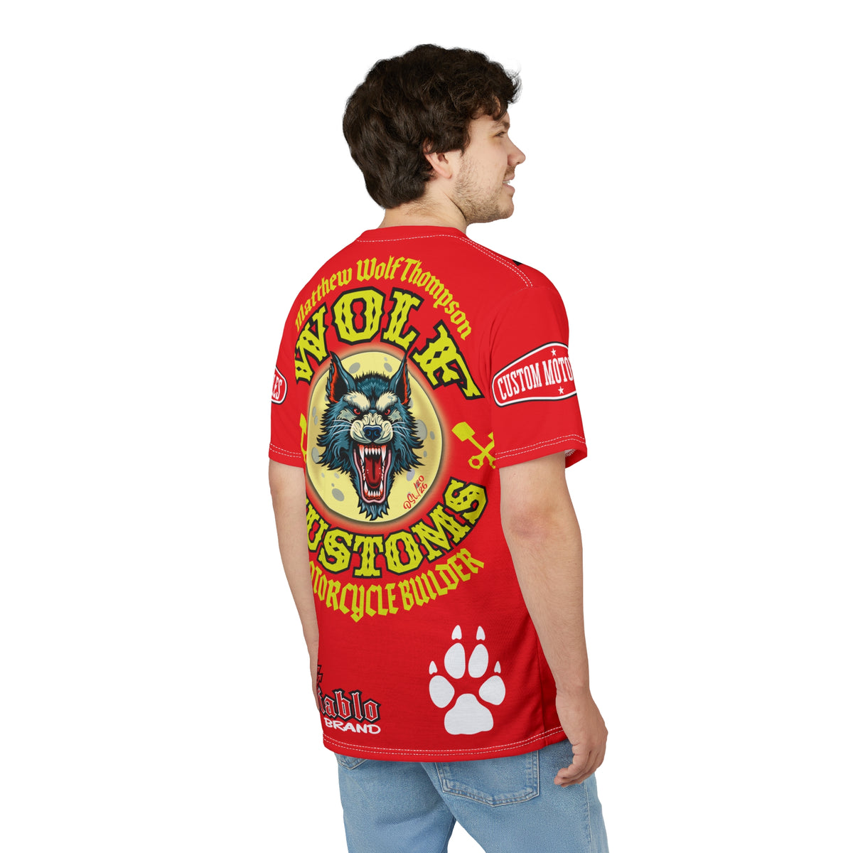 SRT MWT Wolf Custom Motorcycles Super Riding Tee — Viciously Cool High Performance Motorcycle Riding Shirt