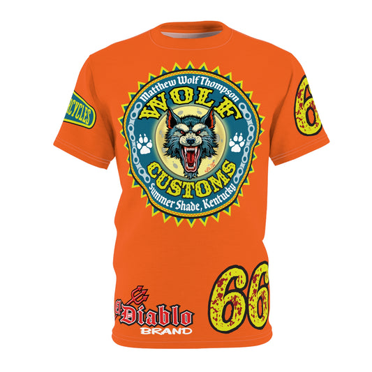 MWT Wolf Customs '66 Graphic HiViZ Super Tee — Retro Motorcycle Club Shirt, The Best Biker Riding Tee EVER !!!