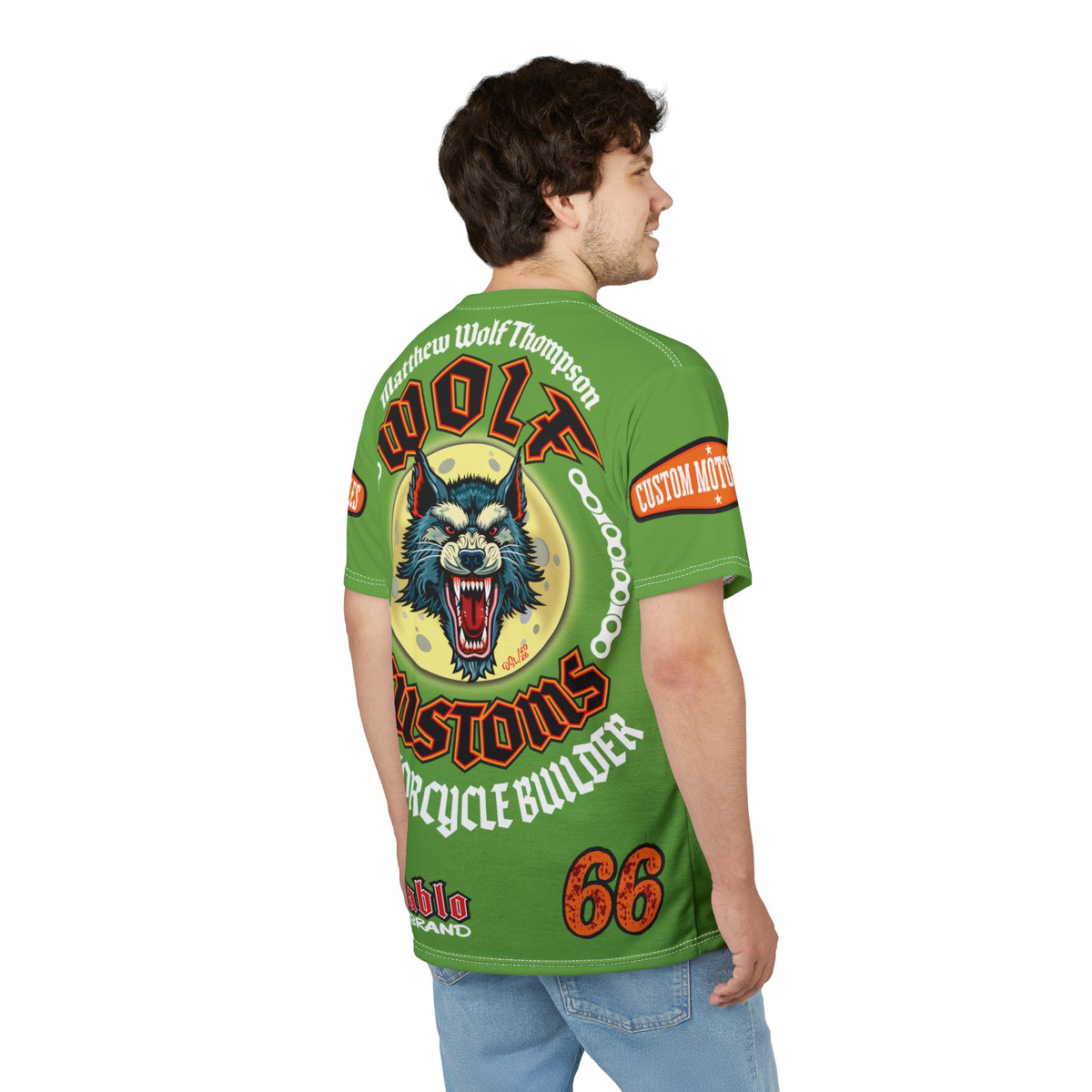 SRT MWT Wolf Custom Motorcycles Super Riding Tee - Viciously Cool High Performance Motorcycle Riding Shirt