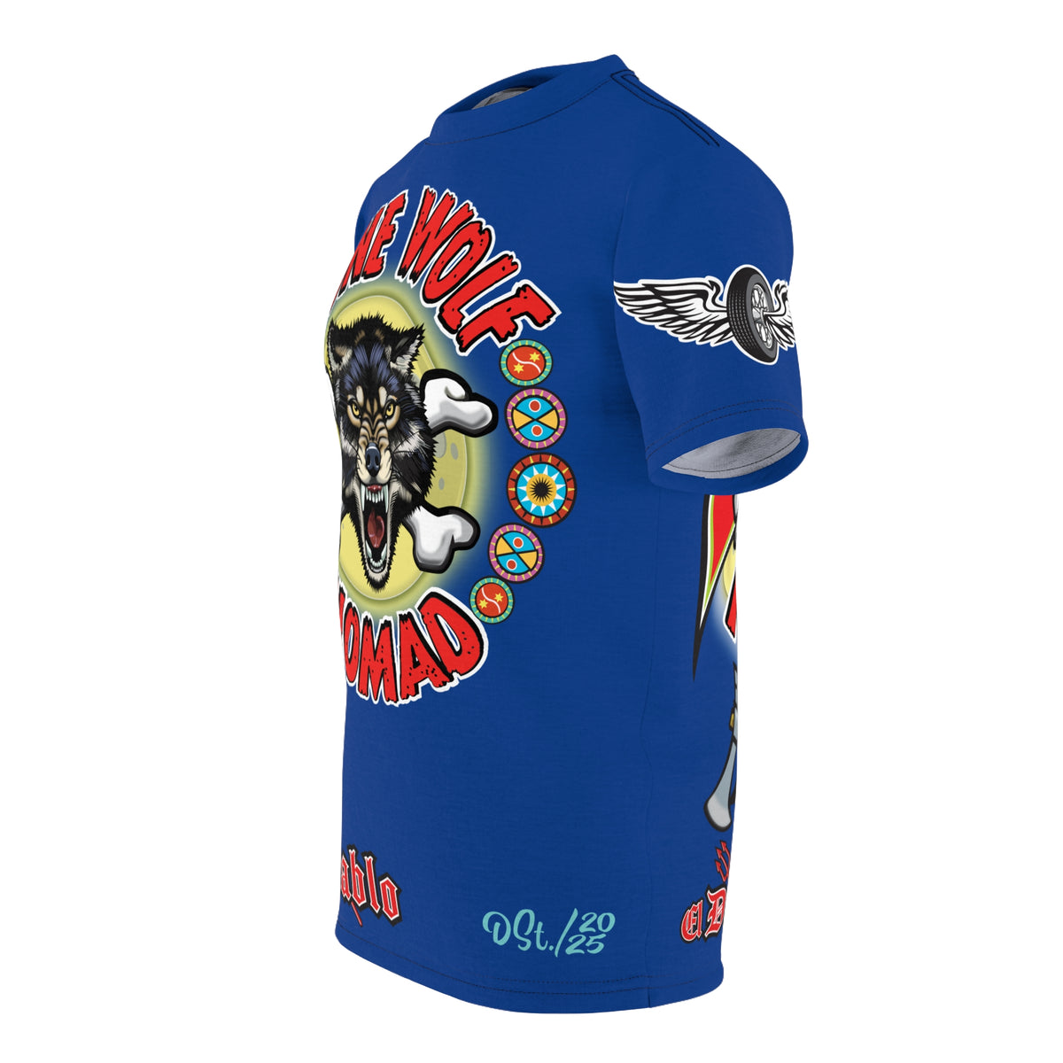Lone Wolf Nomad HiViz Super Tee - For The Independent No Club Bikers For Life