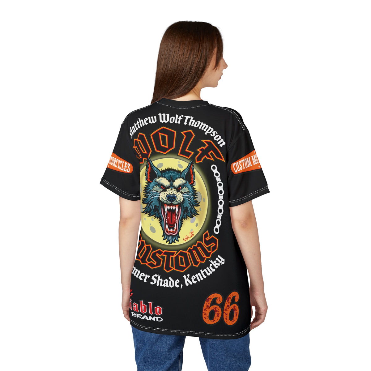 MWT Wolf Custom Motorcycles Super Tee — Viciously Cool High Performance Motorcycle Riding Shirt