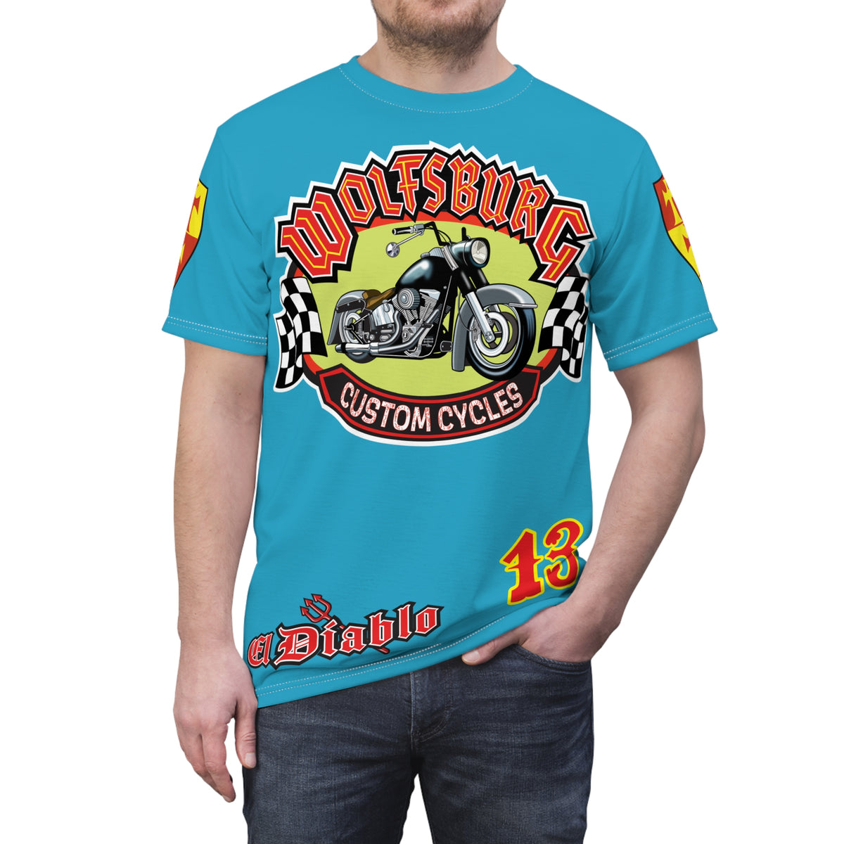 Wolfsburg Custom Cycles HiViz High Comfort Motorcycle Riders Super Tee