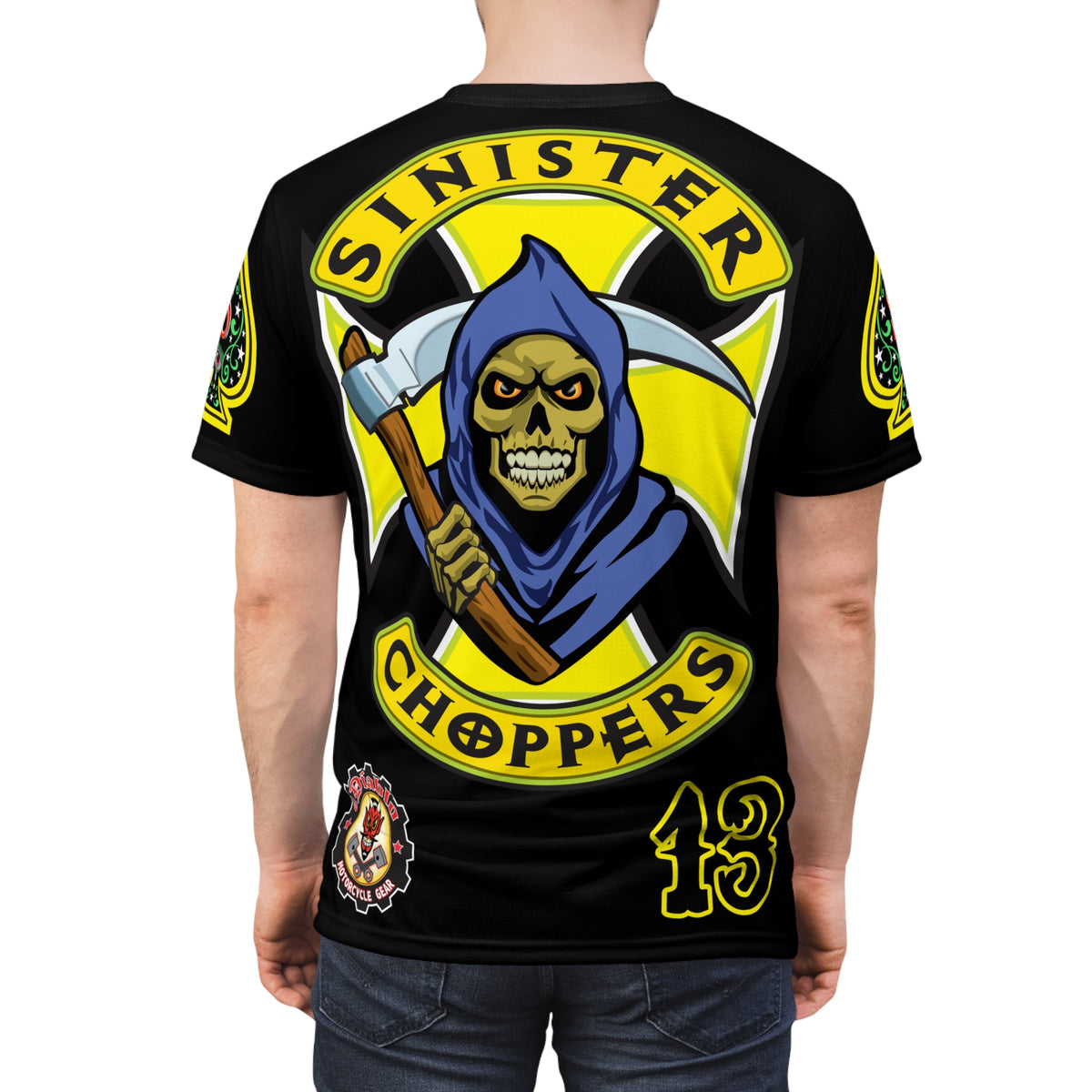 SRT Sinister Choppers Custom Motorcycles -  HiViz Custom Reaper Super Tee - High Performance Riding Wear