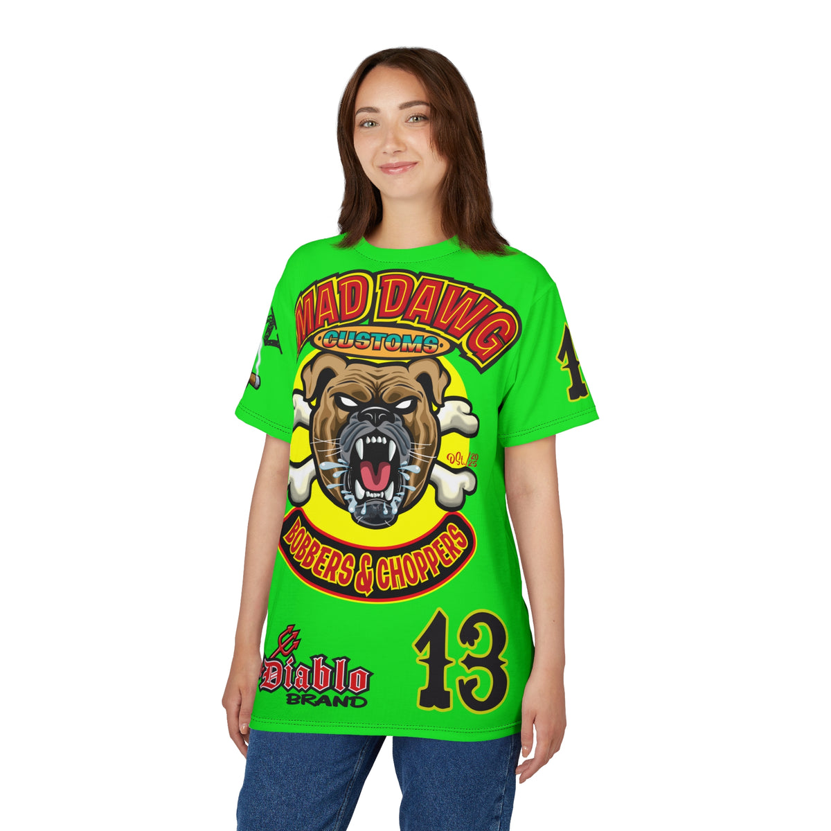 Very Special Mad Dawg Choppers & Bobbers Custom HiViZ Super Tee