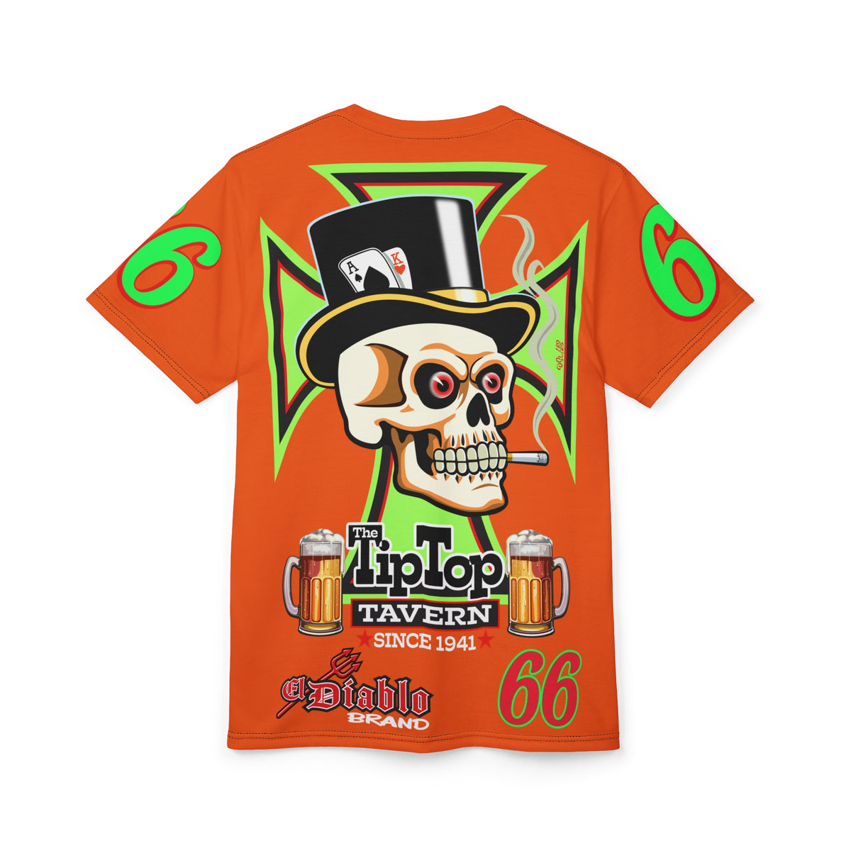 Tip Top Tavern Dive Bar Super Tee - Orange Crush - Special Edition Graphics - America's Best Dive Bar - Bikes Beers Babes & Bros. - Biker Bar Tee