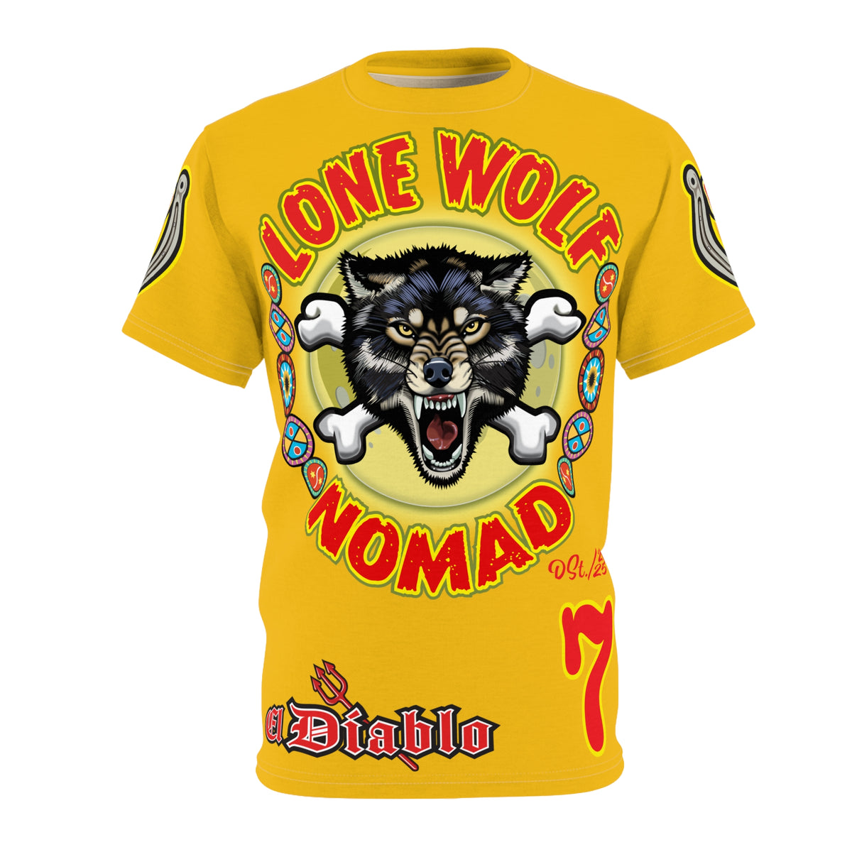 Lone Wolf Nomad HiViz Super Tee - Special Design for Independent No Club Riders