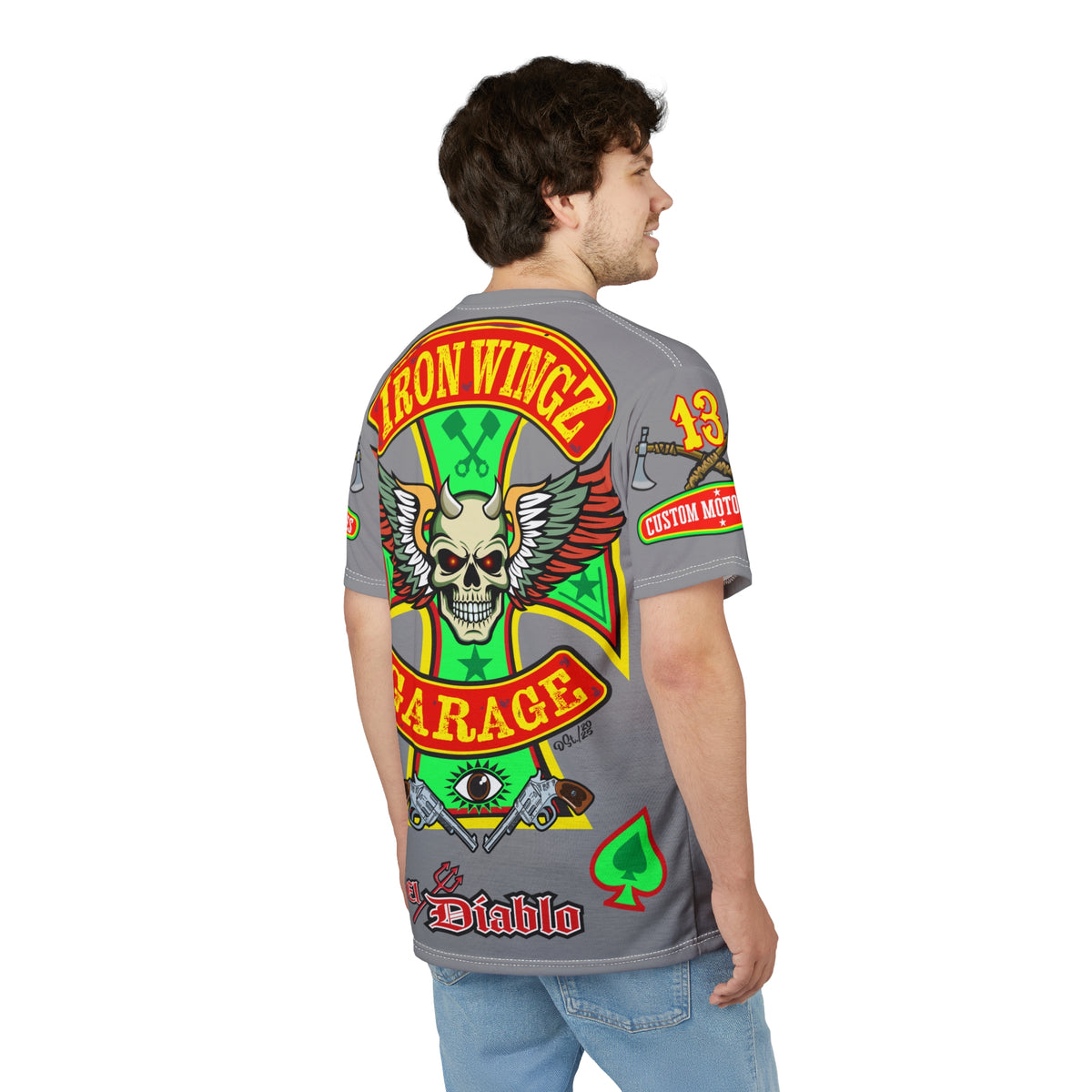 Iron WingZ Customs HiViz High Performance Motorcycle Riding Super Tee