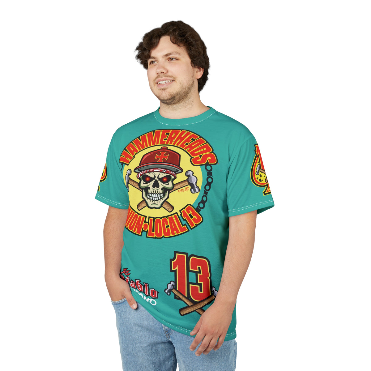 Hammerheads Union Local 13  -  Custom Motorcycle Riding Super Tee - Super Comfort and Fit