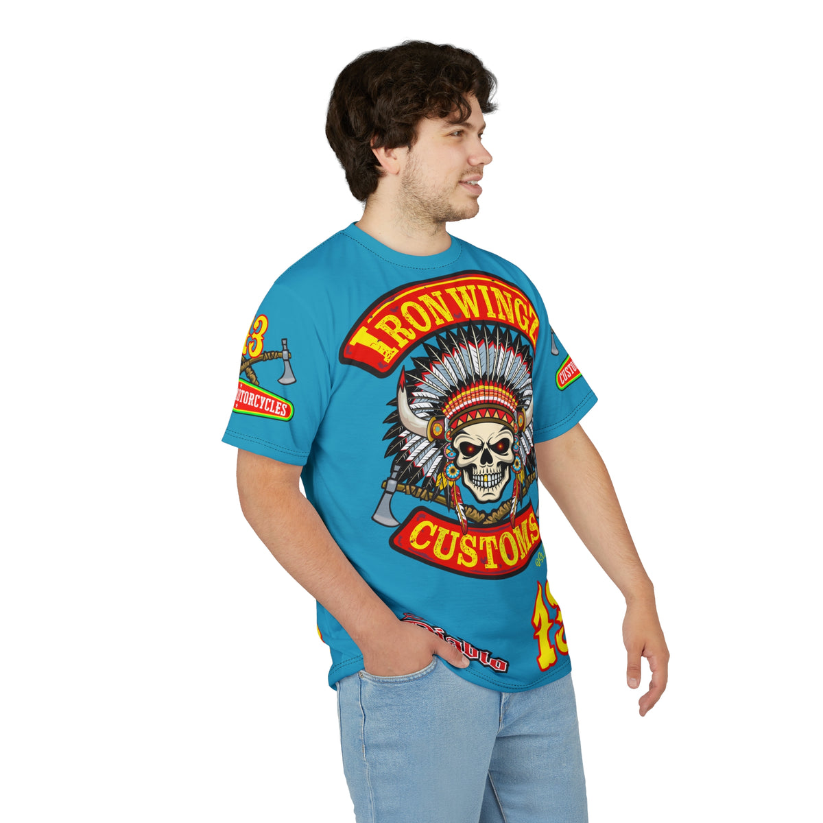 Iron Wingz Garage HiViZ Motorcycle Rider Super Tee