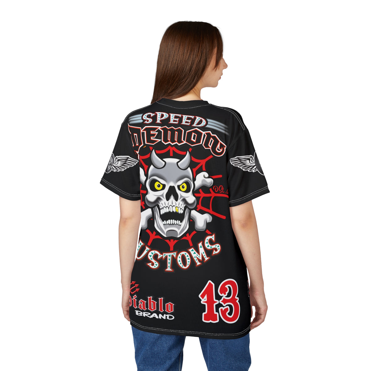 SRT Speed Demon Customs Spectacular  Super Riding Tee - Devilishly Demented Bold Biker Design