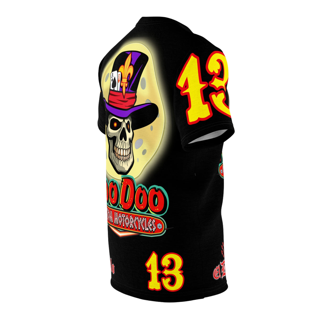 VooDoo Custom Motorcycles HiViz Unisex Graphic Biker Tee