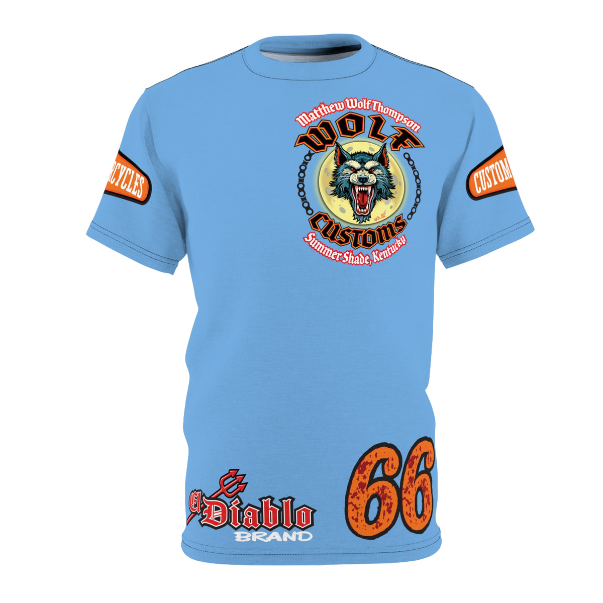 SRT MWT Wolf Customs Motorcycle Super Riding Tee — Viciously Cool High Performance Motorcycle Riding Shirt