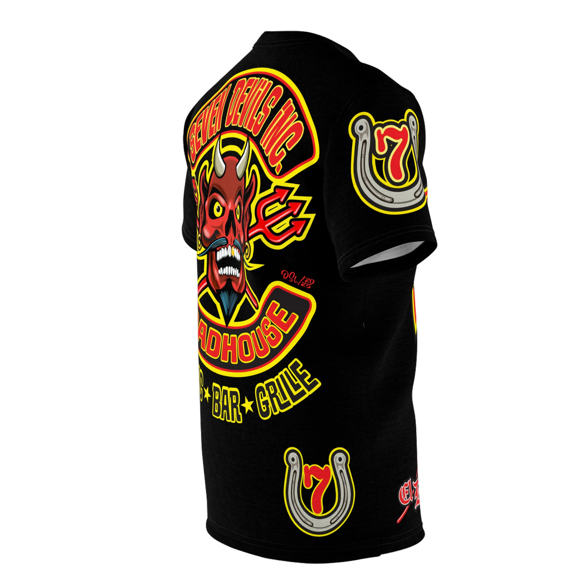 Seven Devils Inc. Roadhouse Graphic Tee - Motorcycle Custom Riding Super Tee