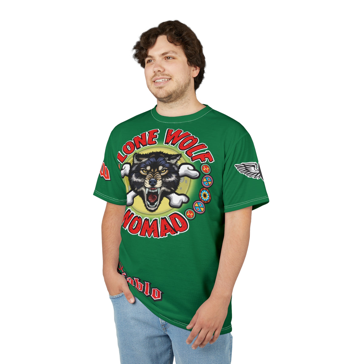 Lone Wolf Nomad HiViz Super Tee - For The Independent No Club Bikers For Life