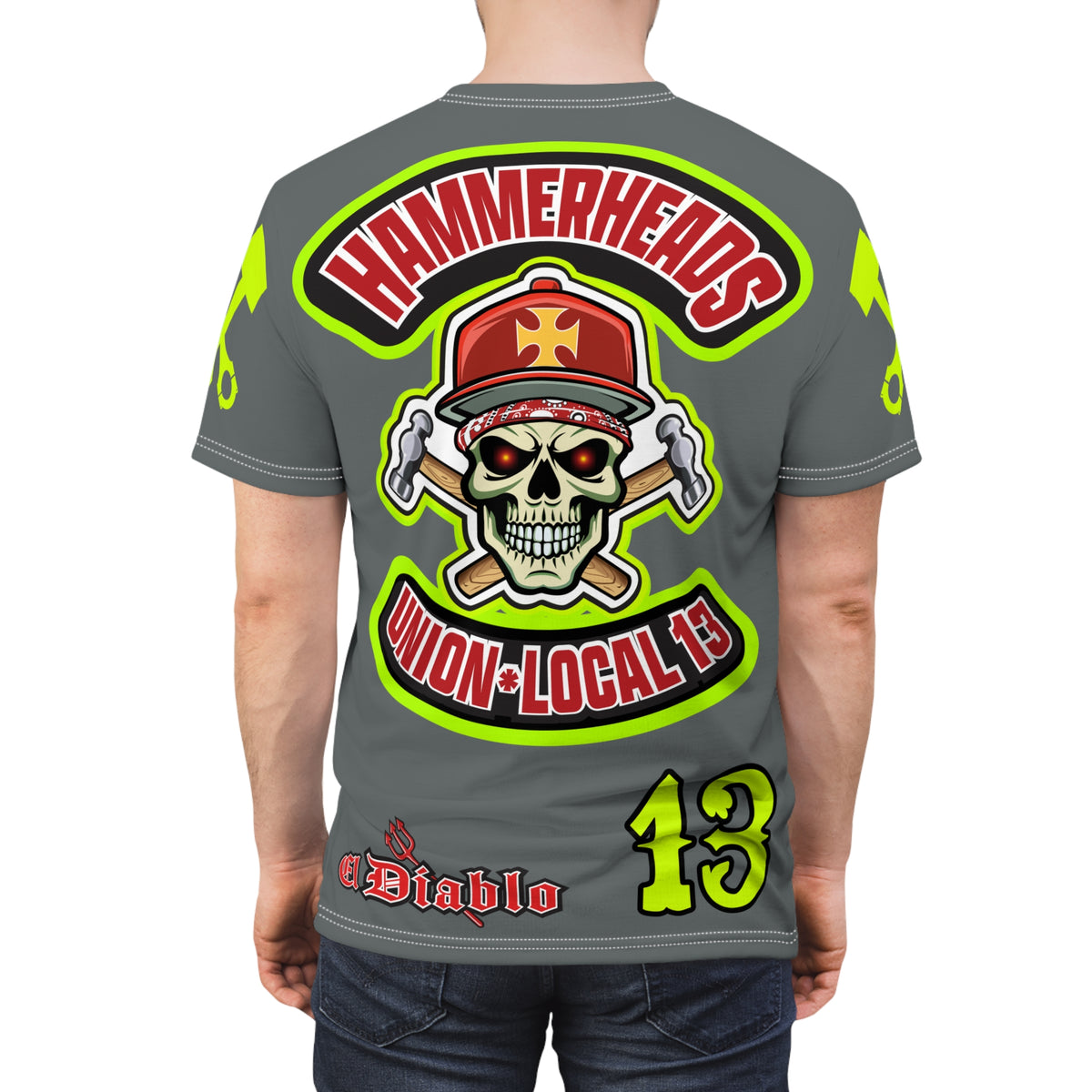 Hammerheads Union Local 13 - Custom Motorcycle Riding Tee Shirt _ Super Comfort and Fit