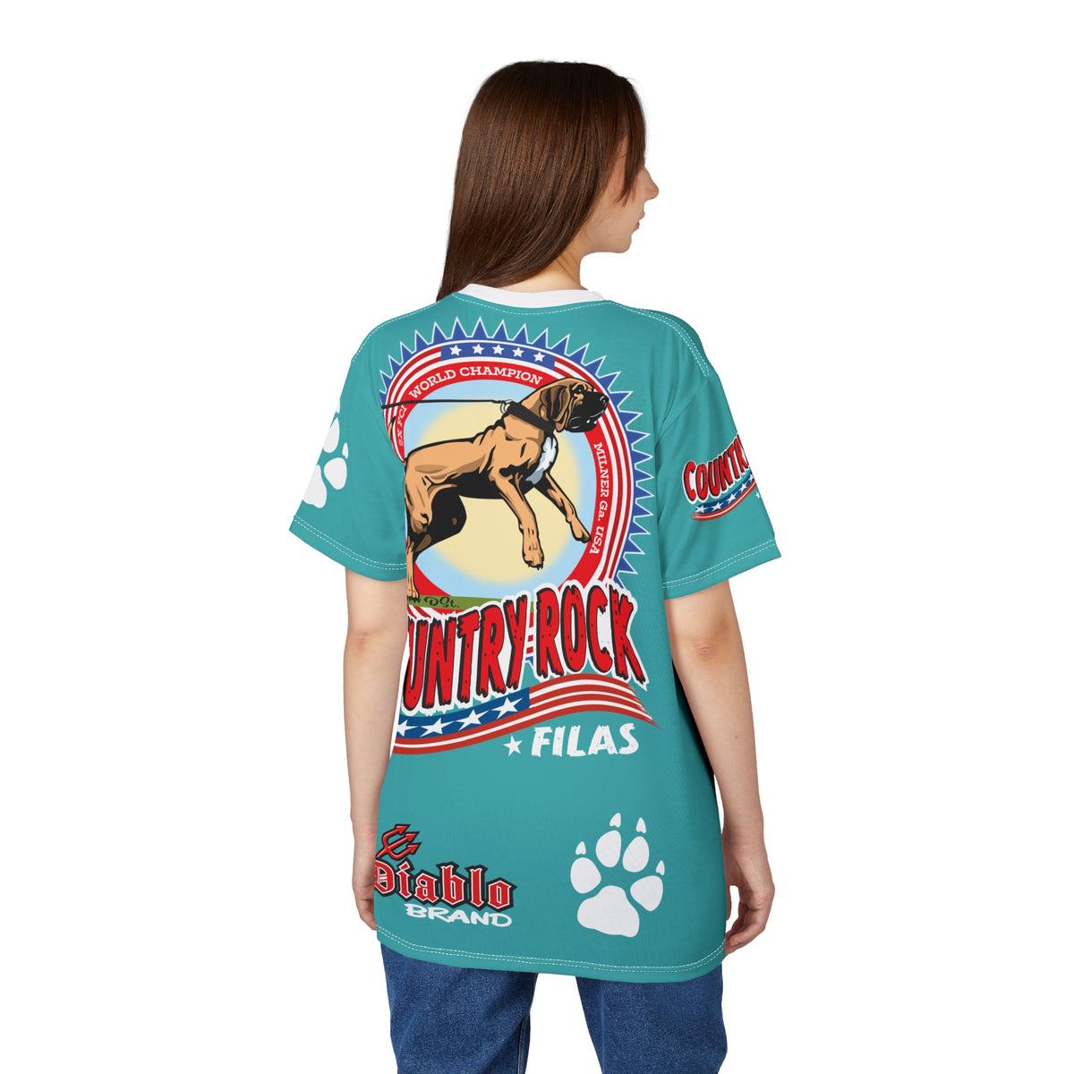 Copy of Country Rock Filas Graphic Super Tee — El Diablo Brand Paw Print T-Shirt 4Braylee