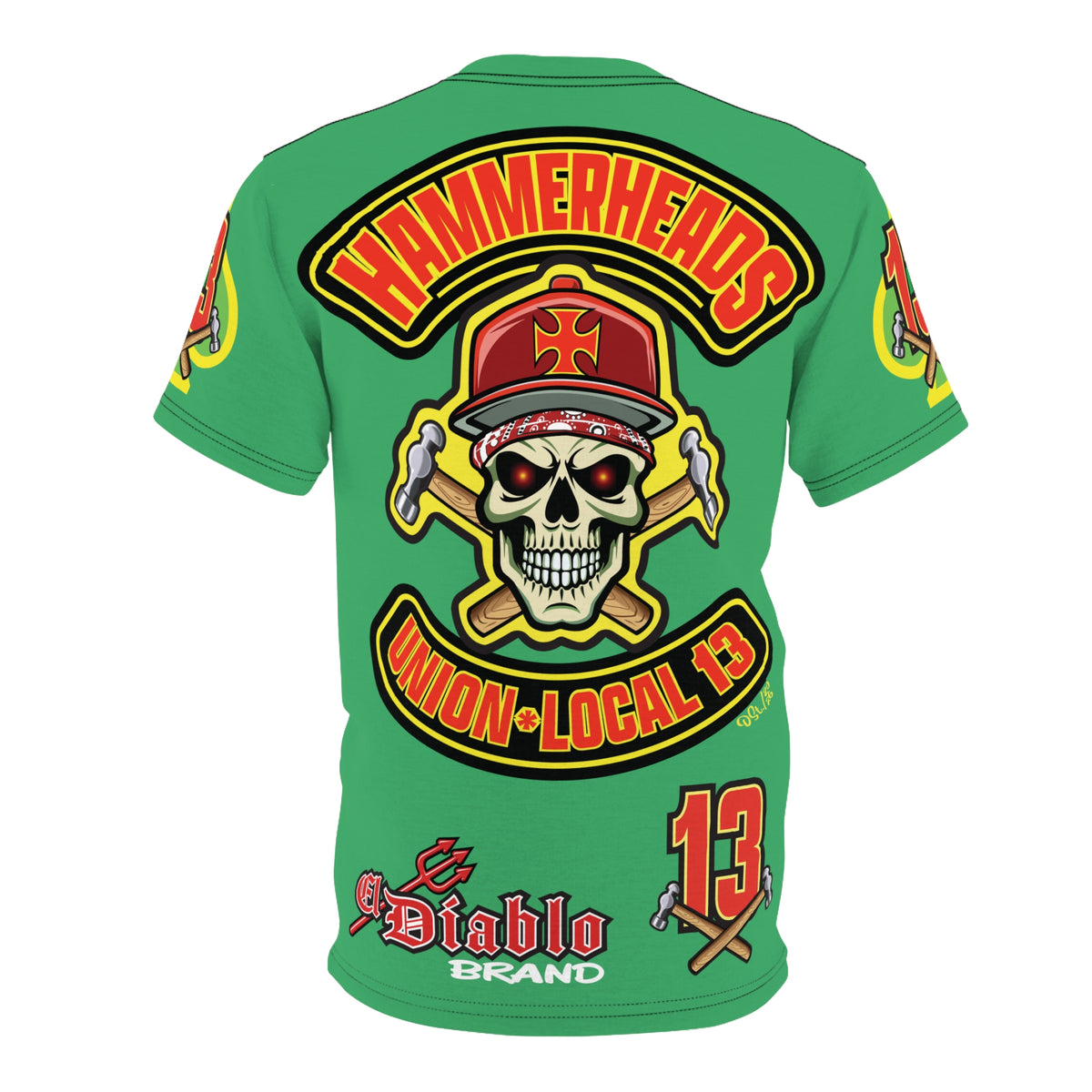 Hammerheads Union Local 13  -  Custom Motorcycle Riding Super Tee - Super Comfort and Fit