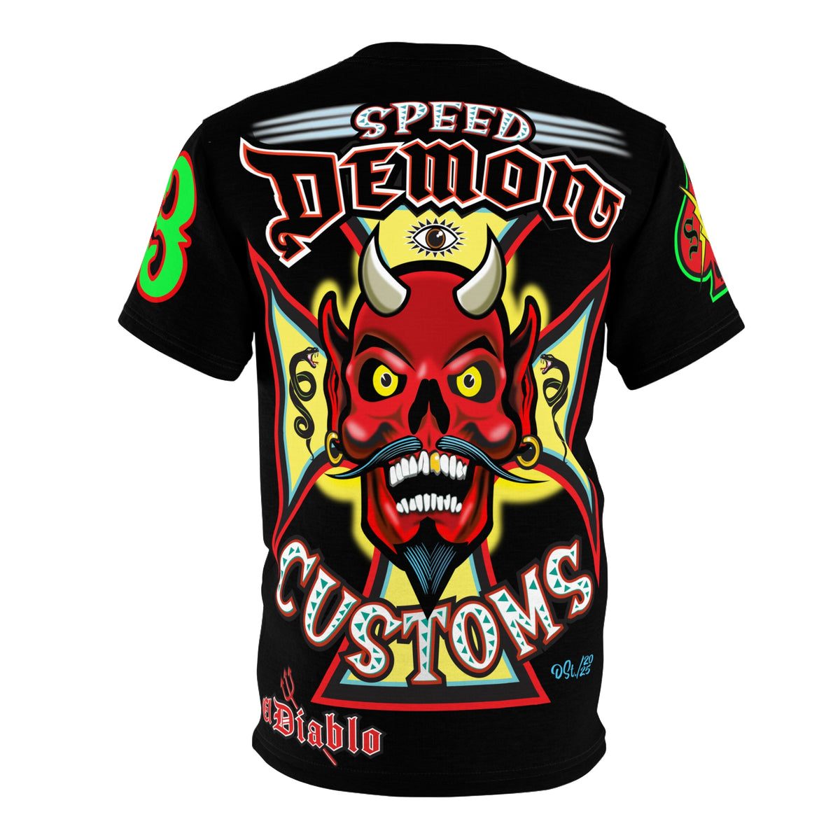 Speed Demon Custom HiViz Unisex Tee - Bold Graphic Harley Enthusiast Super T