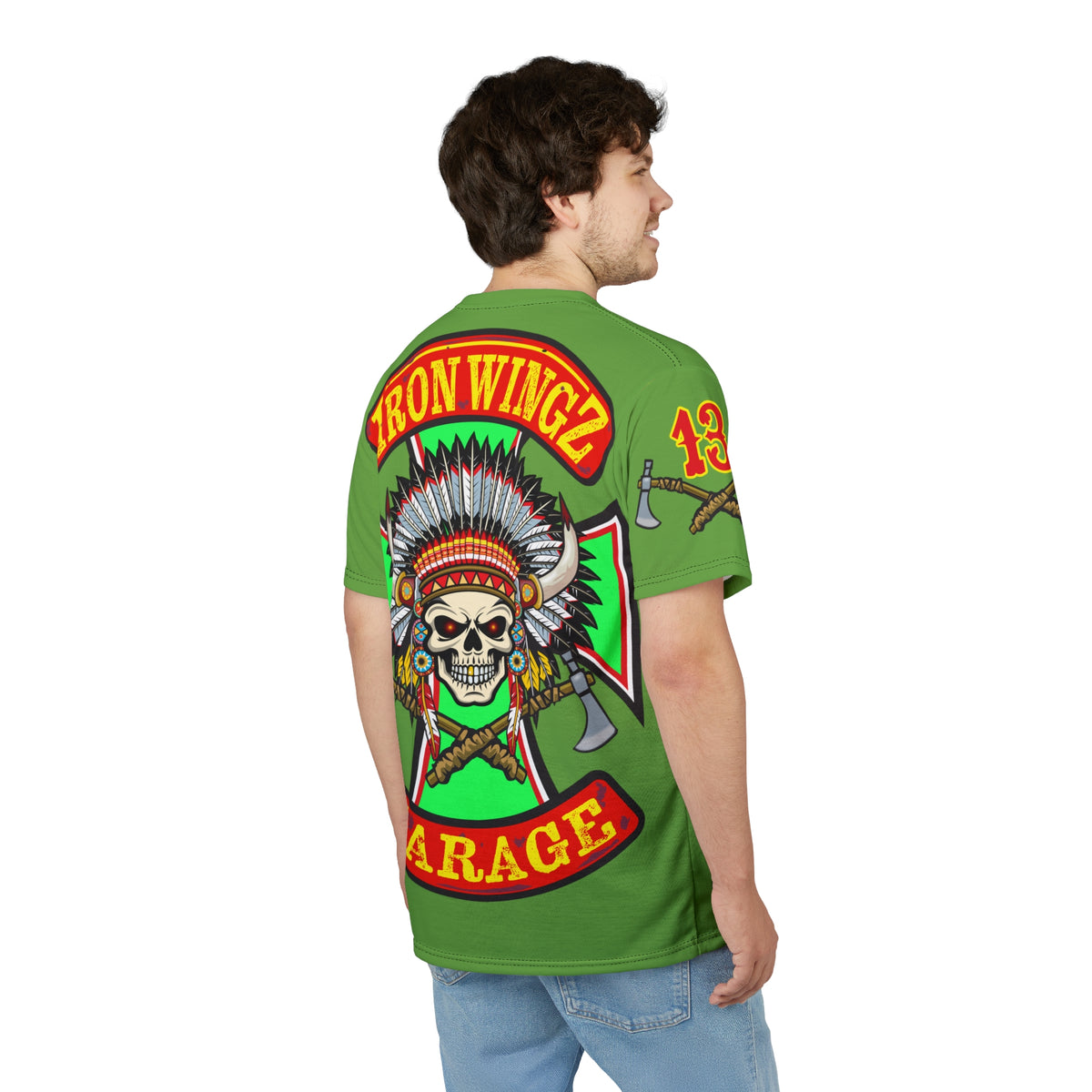 Iron Wingz Garage HiViZ Motorcycle Rider Super Tee