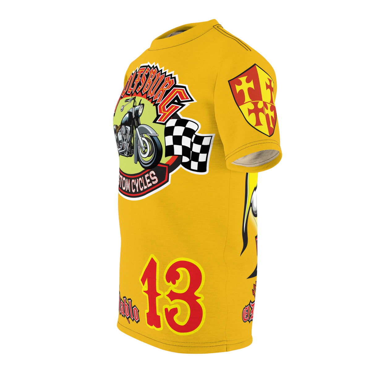 Wolfsburg Custom Cycles HiViz High Comfort Motorcycle Riders Super Tee