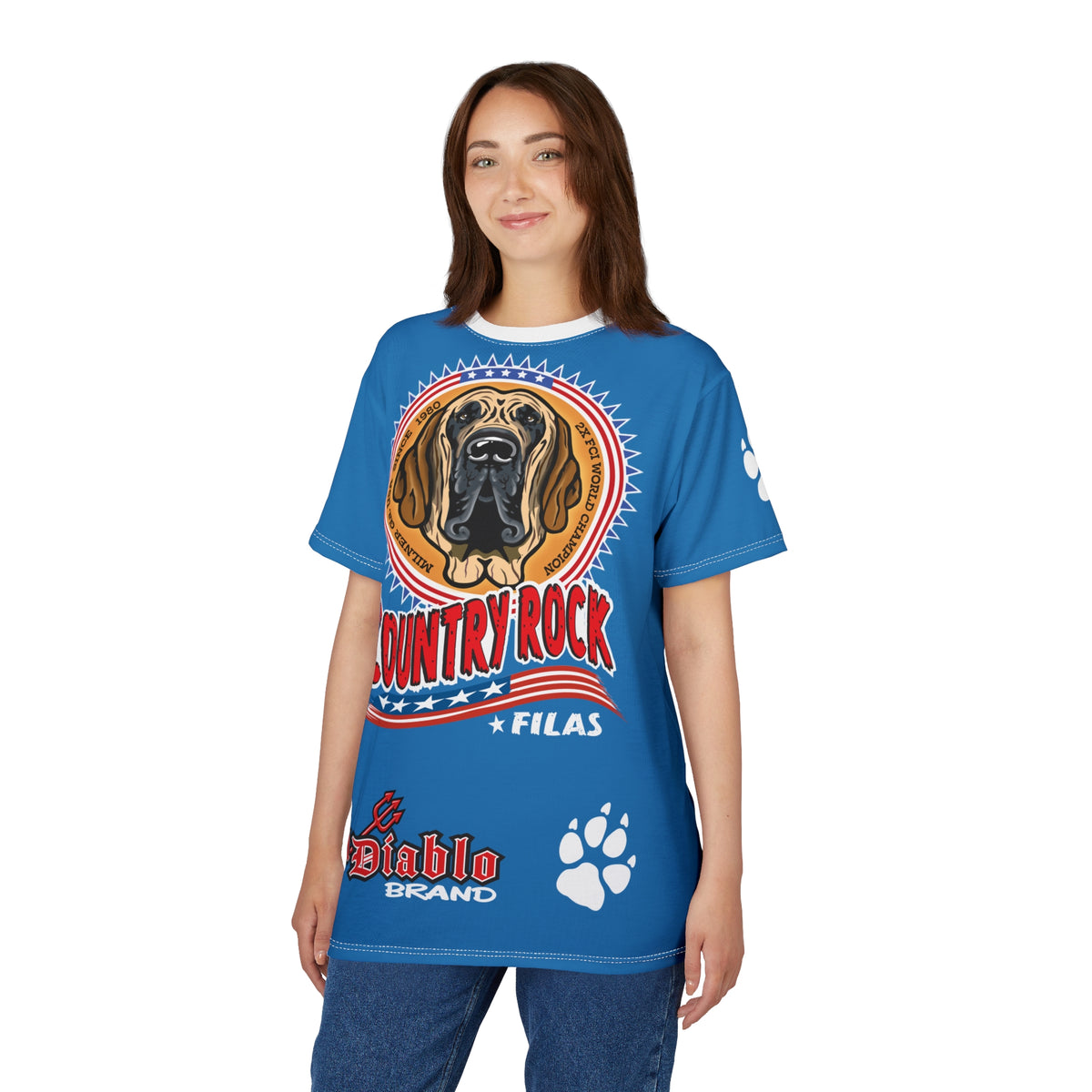 Country Rock Filas Graphic Super Tee — El Diablo Brand Paw Print T-Shirt