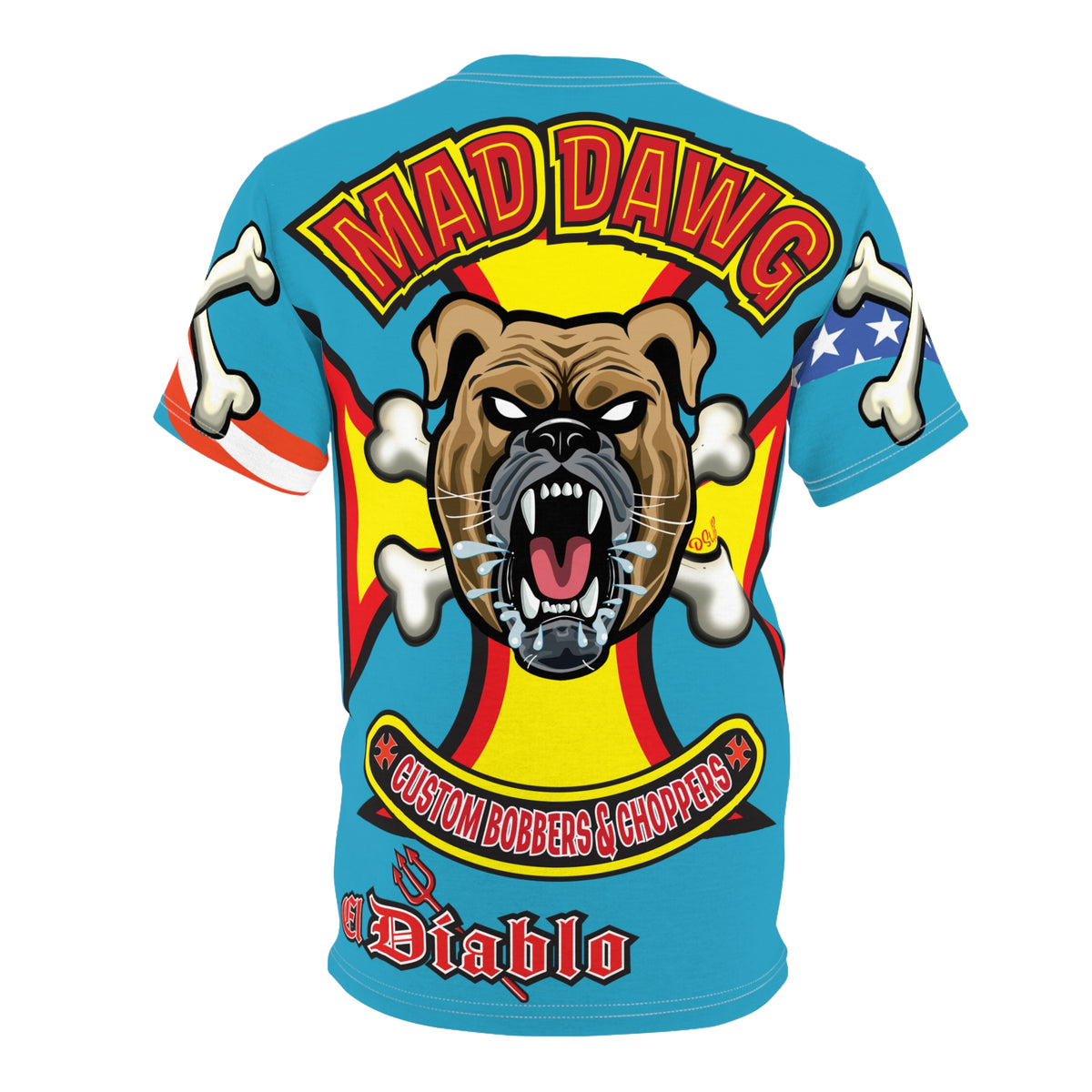 Mad Dawg Customs, Edgy Motorcycle Apparel, HiViz Custom Riding TEE, Rebel Fashion, Biker Style