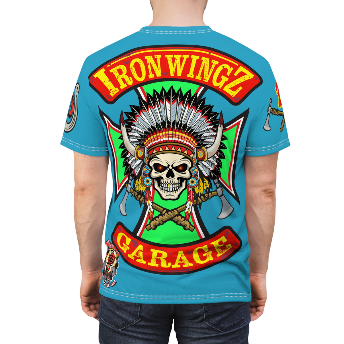 Iron Wingz Garage Warrior HiViZ Motorcycle Rider Super Tee