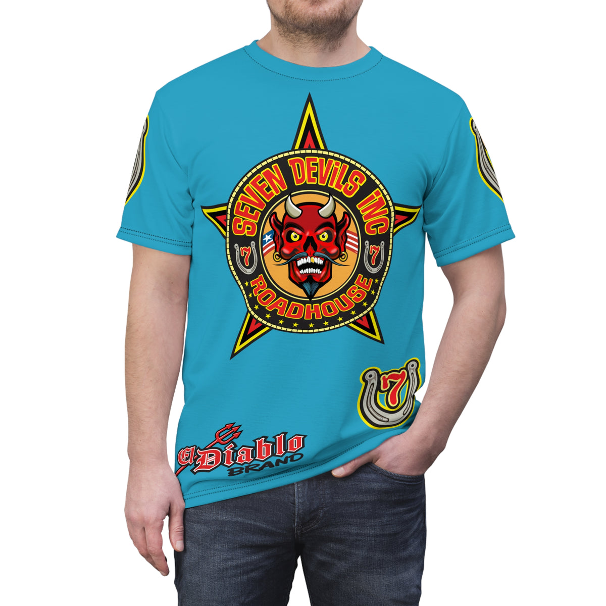 Seven Devils Inc. Roadhouse Graphic Tee - Motorcycle Custom Riding Super Tee