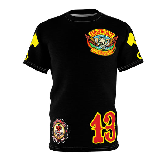 SRT Iron WingZ Custom Motorcycles Graphic Super Riding Tee, Edgy Streetwear, Customized Apparel, Gift for Bikers