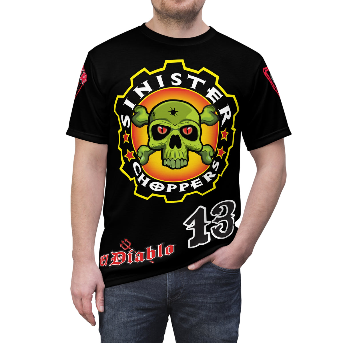 Sinister Choppers - BAD in BLACK Super Tee - Spectacular Custom Motorcycle Riding Gear