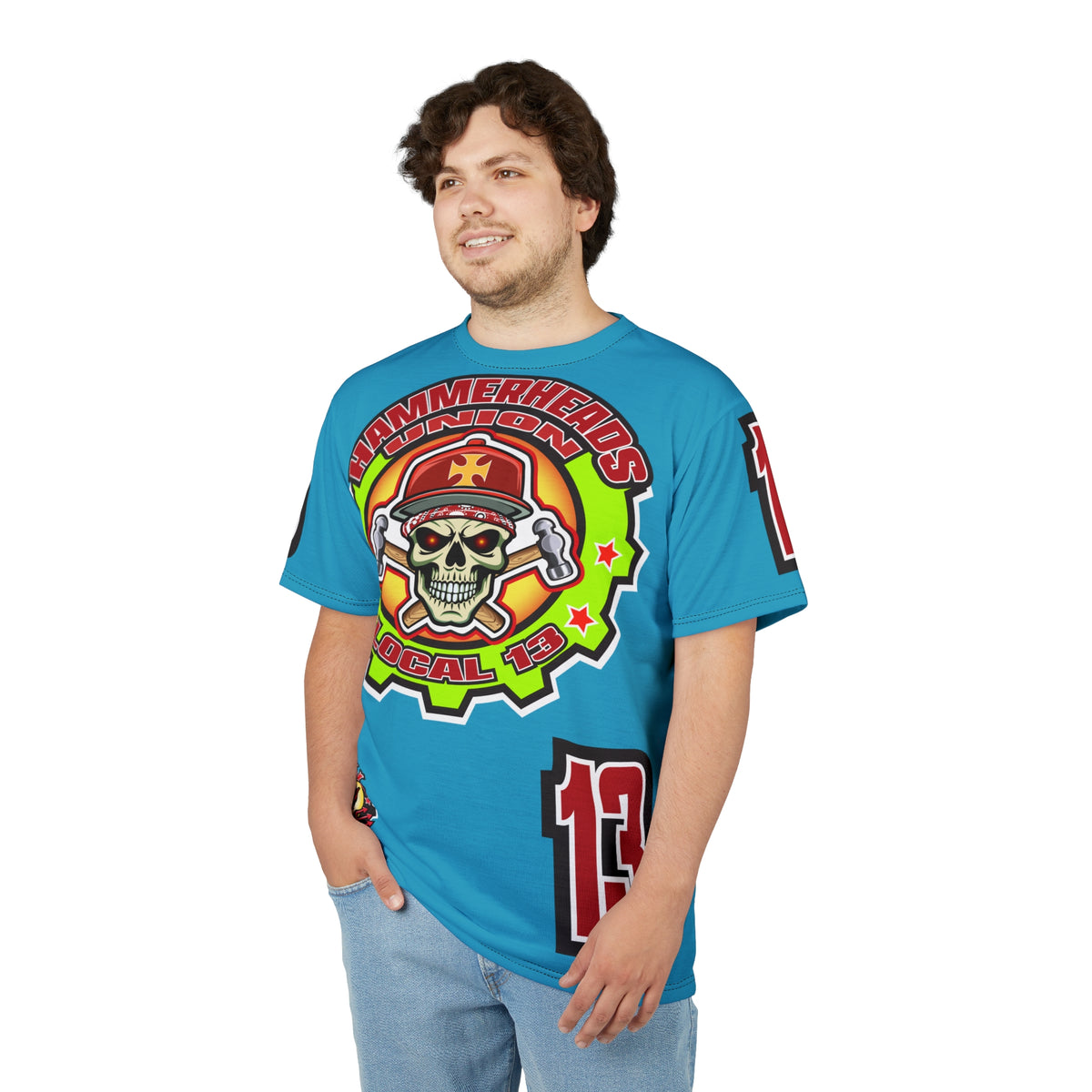 Hammerheads Union Local 13 HiViz Super Tee - Rough Tough Bad Attitude Motorcycle Riding Tee