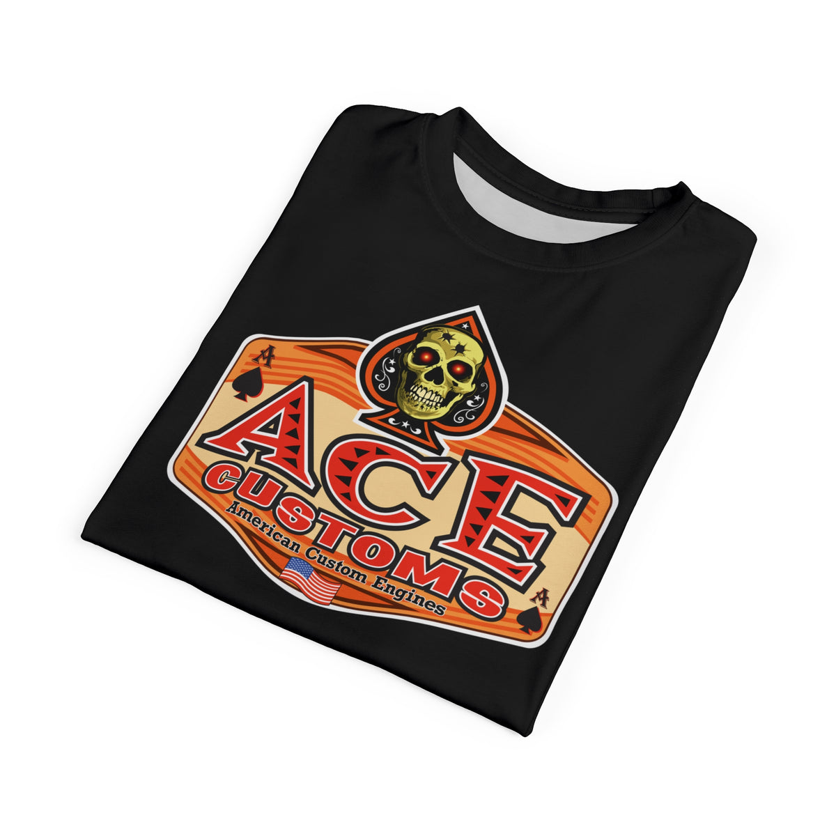 American Custom Engines ACE - Super HiViz Ace of Spades Lumina Green Back Graphics