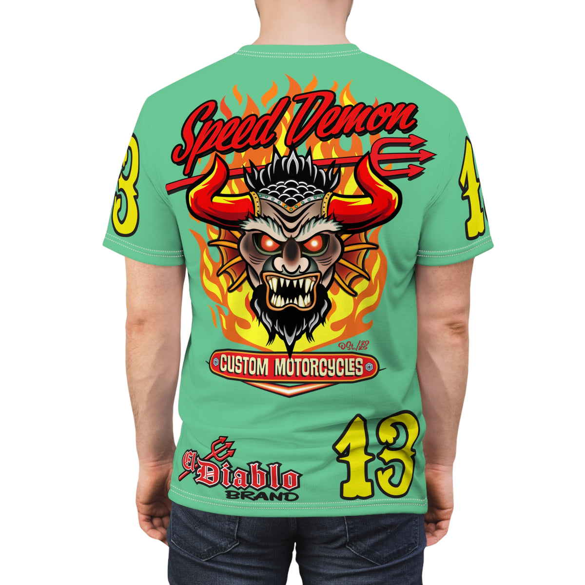 Speed Demon Customs   Super Tee — Extreme Edgy Graphics - Bad Attitude Custom Biker Riding Gear