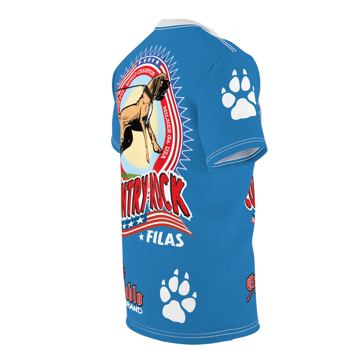 Country Rock Filas Graphic Super Tee — El Diablo Brand Paw Print T-Shirt