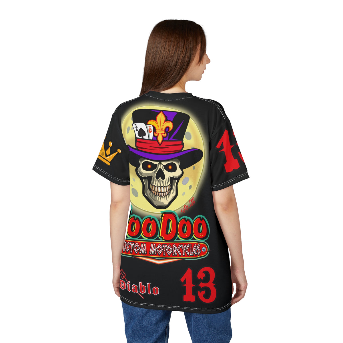 VooDoo Custom Motorcycles BLACK MAGIC - Retro Graphics Biker Tee