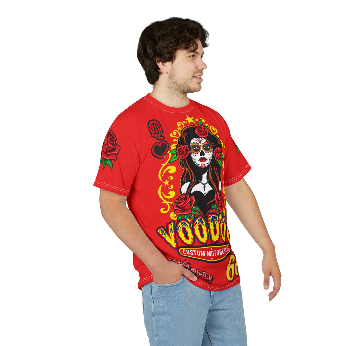 Voodoo Custom Motorcycles Tee — Queen of Hearts  Graphic Riding Super Tee