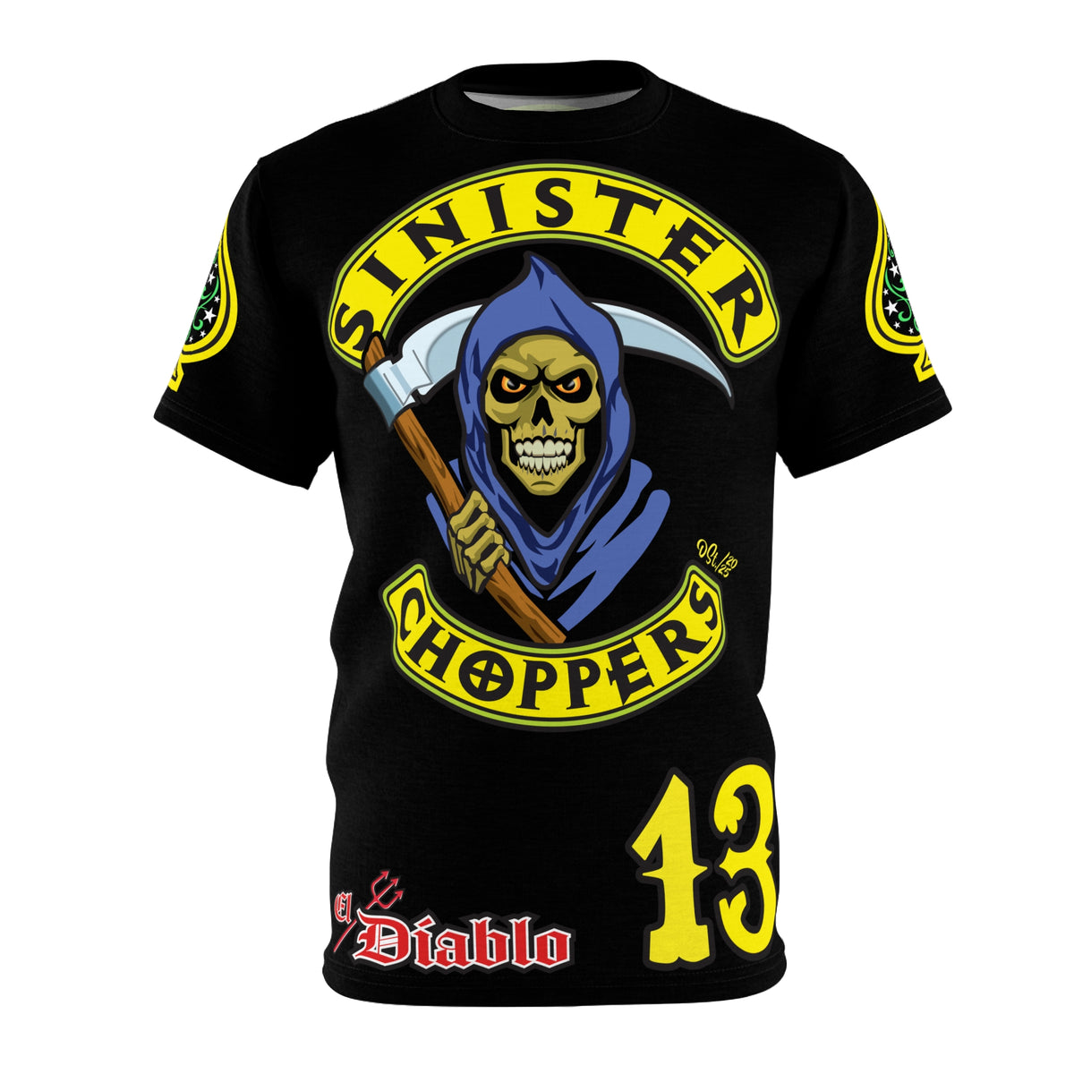 Sinister Choppers Custom Motorcycles -  HiViz Custom Reaper Super Tee - High Performance Riding Wear