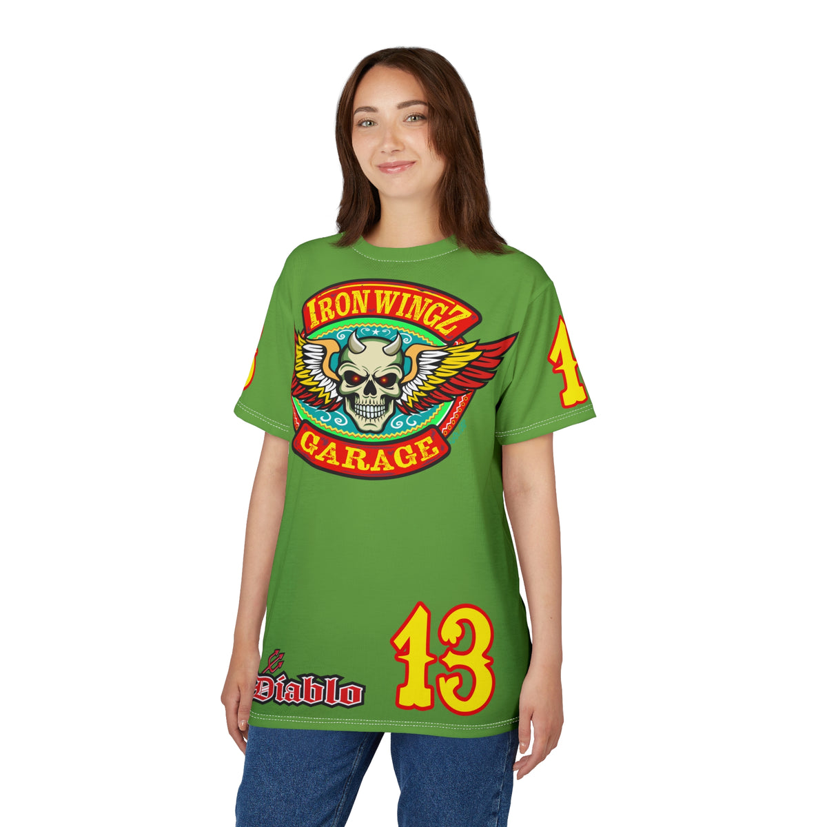 Iron Wingz Garage HiViz Super T - Hardcore Motorcycle Riders Cut- Soylent Green  ( Limited Edition )